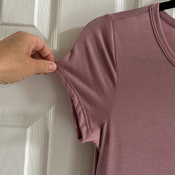 C & C California T Shirt Tiered Short Sleeve Dress in Rose Pink Size Small - Picture 5 of 7